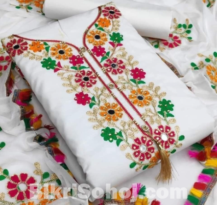 Kashmiri Eri Embroidery Three Piece